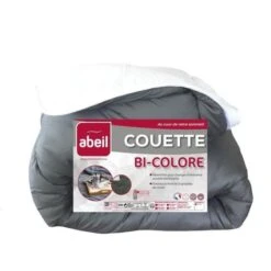 ABEIL Couette Bicolore - 200 X 200 Cm - Blanc Et Gris
