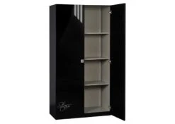Armoire 2 Portes Laquée Noire Strass 8 Armoire 2 Portes Laquée Noire Strass -Vente De Chambre armoire 2 portes laquee noire strass 3102000068756 20787