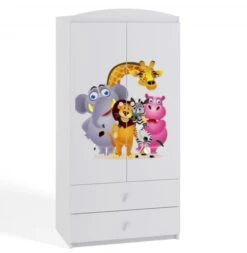 Armoire Blanche 2 Portes Enfant Zoo Drimy