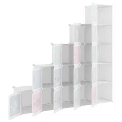 Armoire De Rangement Pour Enfants Avec 15 Cubes Blanc PP -Vente De Chambre armoire de rangement pour enfants avec 15 cubes blanc pp 3666722903271 1482414