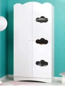 Armoire Enfant 2 Portes Blanche Ciela