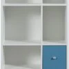 Bibliothèque Enfant Bois Blanc Et Bleu Candy Blue