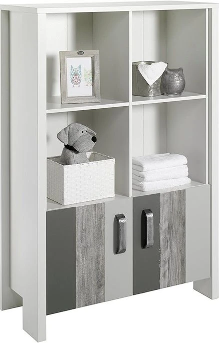 Bibliothèque Enfant Bois Blanc Et Pin Gris Woody Grey 1 Bibliothèque Enfant Bois Blanc Et Pin Gris Woody Grey