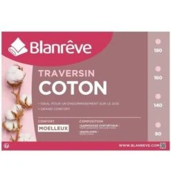BLANREVE Traversin En Coton - 160 Cm - Blanc