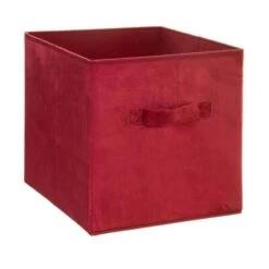 Boîte De Rangement 31x31 Cm - Velours Rouge -Vente De Chambre boite de rangement 31x31 cm velours rouge 3560238663356 667030