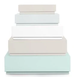 Boîtes De Rangement Bois Laqué Multicolore Pyramid Combi 5