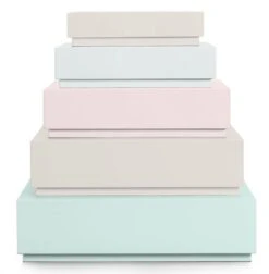 Boîtes De Rangement Bois Laqué Multicolore Pyramid Combi 6