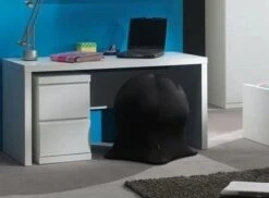 Bureau Bois Laqué Blanc Lara -Vente De Chambre bureau bois laque blanc lara 5420070201780 690418