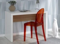 Bureau Enfant Avec Caisson Blanc Et Bois Clair Milo -Vente De Chambre bureau enfant avec caisson blanc et bois clair milo 655336