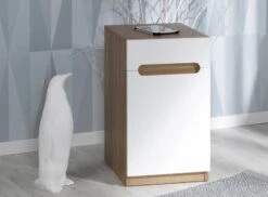 Bureau Enfant Avec Caisson Blanc Et Bois Clair Milo -Vente De Chambre bureau enfant avec caisson blanc et bois clair milo 655337