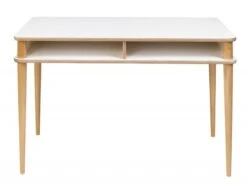 Bureau Enfant Bois Blanc Et Pieds Hêtre Massif Clair Natura