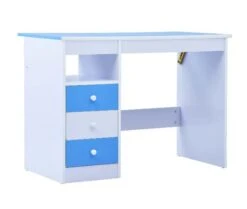 Bureau Enfant Inclinable 3 Tiroirs Bois Bleu Et Blanc Sunny -Vente De Chambre bureau enfant inclinable 3 tiroirs bois bleu et blanc sunny 3666722901444 382489
