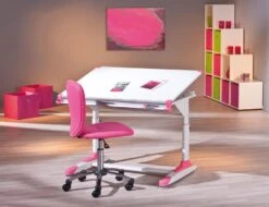 Bureau Enfant Inclinable Bois Blanc Déco Rose Et Vert Colo -Vente De Chambre bureau enfant inclinable bois blanc deco rose et vert 2colorido 4010340509442 576295