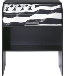 Bureau Informatique Noir Imprimé Drapeau Breton Coach