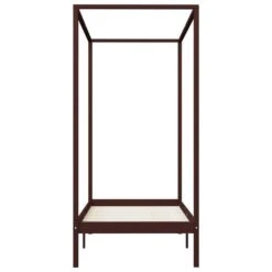 Lit à Baldaquin Marron Foncé Pin Massif 90 X 200 Cm -Vente De Chambre cadre de lit a baldaquin marron fonce pin massif 90 x 200 cm 3666722500890 625584
