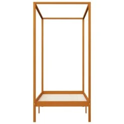 Lit à Baldaquin Marron Miel Pin Massif 90x200 Cm -Vente De Chambre cadre de lit a baldaquin marron miel pin massif 90x200 cm 3666722501019 625507