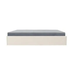 Cadre De Lit Adulte 160 X 200 Cm + Coffre De Rangement - TIssu Gris Beige - ECLIPSE -Vente De Chambre cadre de lit adulte 160 x 200 cm coffre de rangement tissu gris beige eclipse 3612400684246 535810