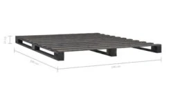 Cadre De Lit Adulte Palette Pin Massif Gris Samba 140x200 Cm -Vente De Chambre cadre de lit adulte palette pin massif gris samba 140x200 cm 3666722608817 386847