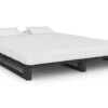 Cadre De Lit Adulte Palette Pin Massif Gris Samba 140x200 Cm