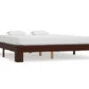 Cadre De Lit Adulte Pin Massif Marron Samba 160x200 Cm