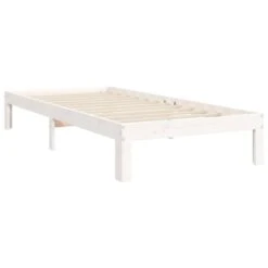 Cadre De Lit Avec Tête De Lit Blanc 90x200 Cm Bois Massif -Vente De Chambre cadre de lit avec tete de lit blanc 90x200 cm bois massif 3666722939997 1501912