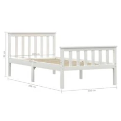Cadre De Lit Blanc Bois De Pin Massif 100 X 200 Cm 11 Cadre De Lit Blanc Bois De Pin Massif 100 X 200 Cm -Vente De Chambre cadre de lit blanc bois de pin massif 100 x 200 cm 3666722841177 625415