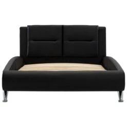 Cadre De Lit Noir Similicuir 90 X 200 Cm 7 -Vente De Chambre cadre de lit noir similicuir 90 x 200 cm 8719883779164 642057