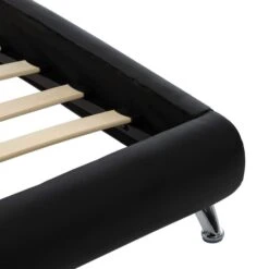 Cadre De Lit Noir Similicuir 90 X 200 Cm 7 -Vente De Chambre cadre de lit noir similicuir 90 x 200 cm 8719883779164 642059