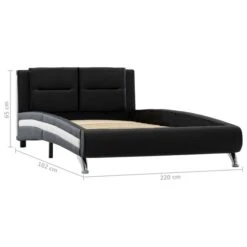 Cadre De Lit Noir Similicuir 90 X 200 Cm 7 -Vente De Chambre cadre de lit noir similicuir 90 x 200 cm 8719883779164 642061