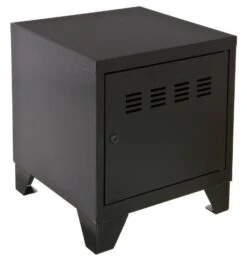 Caisson De Rangement 1 Porte Métal Noir Brillant Lee