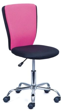 Chaise De Bureau Enfant Rose Et Noir Tinny