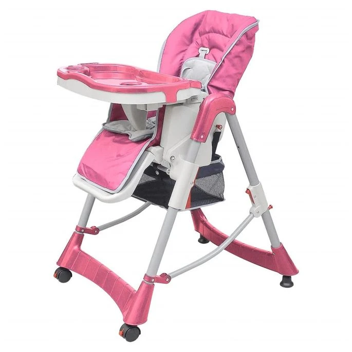 Chaise Haute Pour Bébés Deluxe Rose Hauteur Réglable 1 Chaise Haute Pour Bébés Deluxe Rose Hauteur Réglable