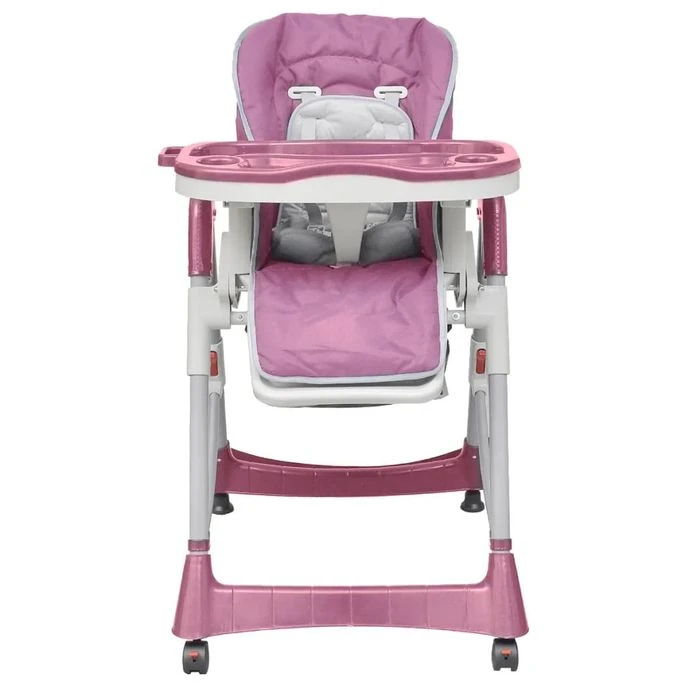 Chaise Haute Pour Bébés Deluxe Rose Hauteur Réglable 3 Chaise Haute Pour Bébés Deluxe Rose Hauteur Réglable – Image 3