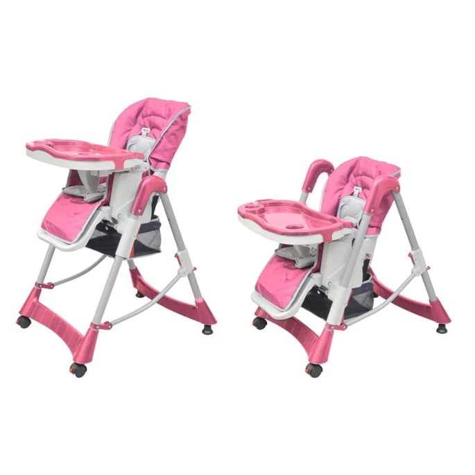 Chaise Haute Pour Bébés Deluxe Rose Hauteur Réglable 5 Chaise Haute Pour Bébés Deluxe Rose Hauteur Réglable – Image 5