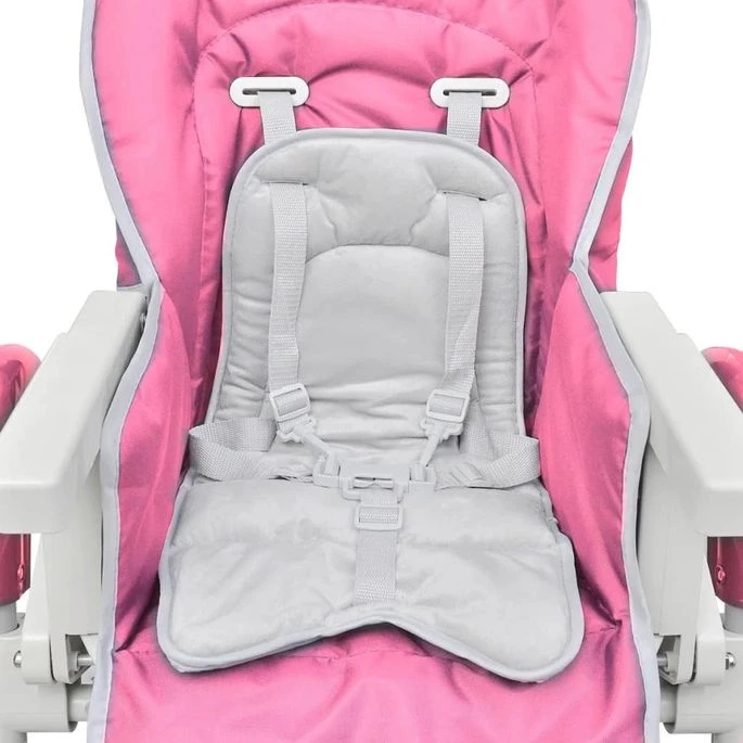 Chaise Haute Pour Bébés Deluxe Rose Hauteur Réglable 8 Chaise Haute Pour Bébés Deluxe Rose Hauteur Réglable – Image 8
