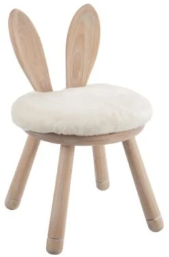 Chaise Oreille De Lapin En Bois Naturel Lapinou