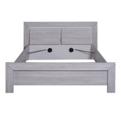 Chambre Adulte Complète Bois De Chêne Gris Maeva 140 -Vente De Chambre chambre adulte complete bois de chene gris maeva 140 208210