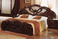 Chambre Complète 6 Pièces Bois Brillant Acajou Gilda 160 -Vente De Chambre chambre complete 6 pieces bois brillant acajou gilda 160 3666722063319 266606