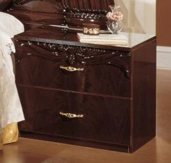 Chambre Complète 6 Pièces Bois Brillant Acajou Gilda 160 -Vente De Chambre chambre complete 6 pieces bois brillant acajou gilda 160 3666722063319 266607