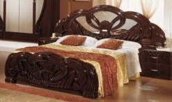 Chambre Complète 6 Pièces Bois Brillant Acajou Proud 160