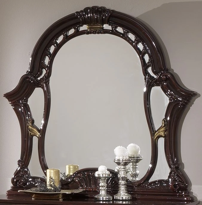 Chambre Complète 6 Pièces Bois Brillant Acajou Soraya 160 6 Chambre Complète 6 Pièces Bois Brillant Acajou Soraya 160 – Image 6