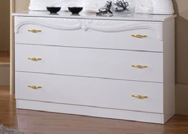 Chambre Complète 6 Pièces Bois Brillant Blanc Proud 160 5 Chambre Complète 6 Pièces Bois Brillant Blanc Proud 160 – Image 5