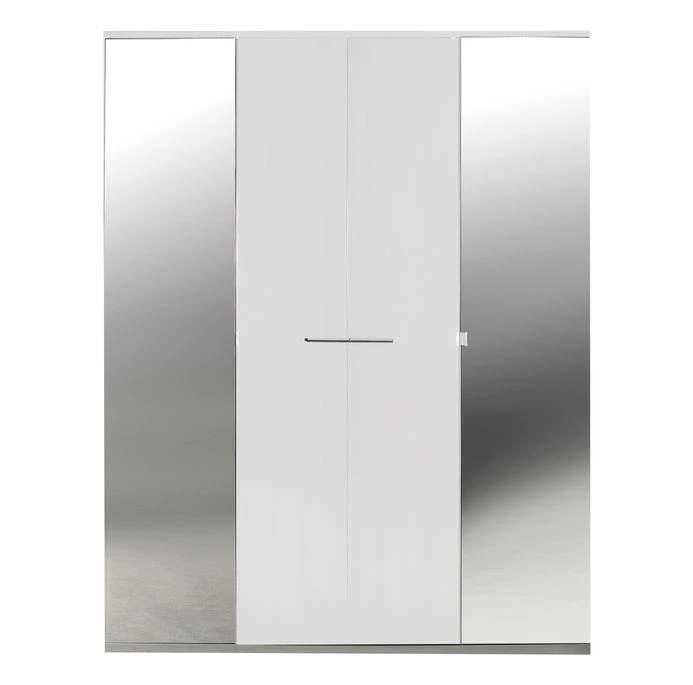 Chambre Complète Avec Environnement Laqué Blanc Armoire 3 Portes Italya 160 3 Chambre Complète Avec Environnement Laqué Blanc Armoire 3 Portes Italya 160 – Image 3