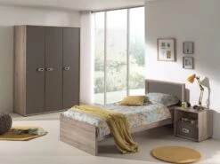 Chambre Enfant 3 Pièces Bois Clair Et Marron Foresta 2