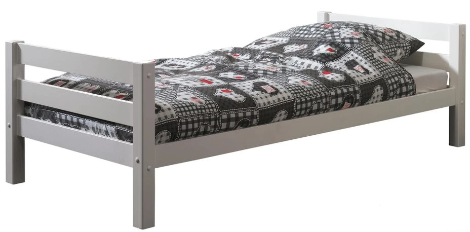 Chambre Enfant 3 Pièces Lit Mezzanine Lit Simple Et Commode 4 Tiroirs Pin Massif Blanc Pino 90x200 Cm 4 Chambre Enfant 3 Pièces Lit Mezzanine Lit Simple Et Commode 4 Tiroirs Pin Massif Blanc Pino 90x200 Cm – Image 4