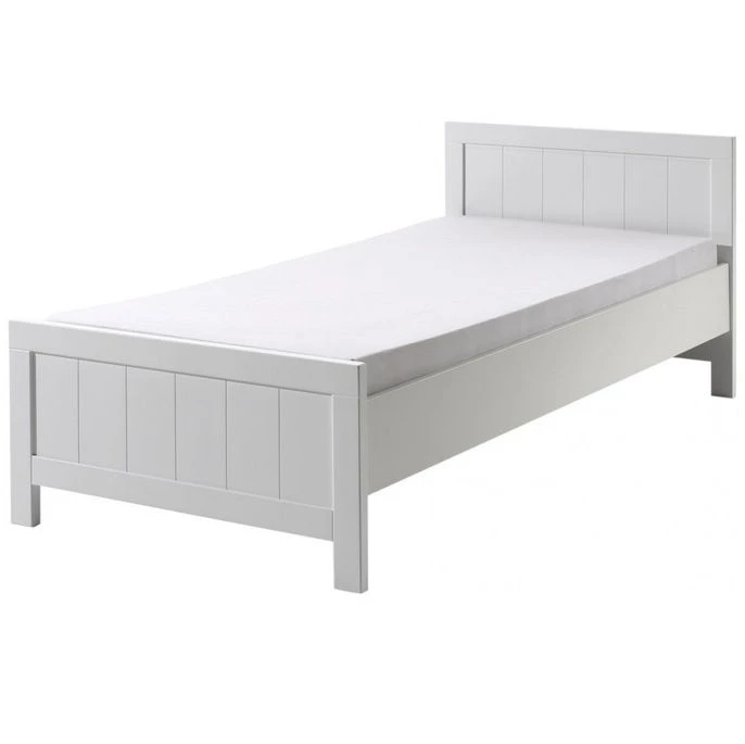 Chambre Enfant 4 Pièces Lit Sommier Chevet Et Armoire 2 Portes Pin Massif Laqué Blanc Erik 90x200 Cm 2 Chambre Enfant 4 Pièces Lit Sommier Chevet Et Armoire 2 Portes Pin Massif Laqué Blanc Erik 90x200 Cm – Image 2