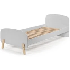 Chambre Enfant 5 Pièces Lit Chevet Coffre Et 2 étagères Bois Laqué Gris Et Pin Clair Kiddy 90x200 Cm -Vente De Chambre chambre enfant 5 pieces lit chevet coffre et 2 etageres bois laque gris et pin clair kiddy 90x200 cm 5420070223102 692087