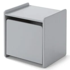 Chambre Enfant 5 Pièces Lit Chevet Coffre Et 2 étagères Bois Laqué Gris Et Pin Clair Kiddy 90x200 Cm -Vente De Chambre chambre enfant 5 pieces lit chevet coffre et 2 etageres bois laque gris et pin clair kiddy 90x200 cm 5420070223102 692088
