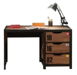 Chambre Enfant 6 Pièces Pin Massif Foncé Et Noir Alex -Vente De Chambre chambre enfant 6 pieces pin massif fonce et noir alex 5420070228923 689663