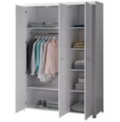 Chambre Enfant 6 Pièces Pin Massif Laqué Blanc Erik 90x200 Cm 2 -Vente De Chambre chambre enfant 6 pieces pin massif laque blanc erik 90x200 cm 5420070224338 691818